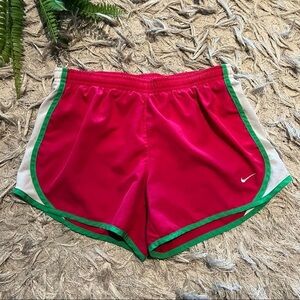 Nike Dri-fit pink green white running shorts